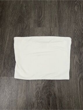 Tiger Mist White Strapless Tube Top